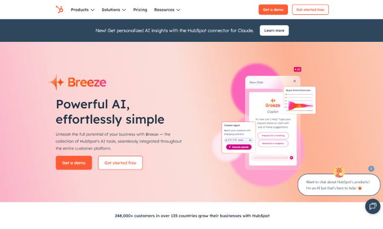 hubSpot with ai features